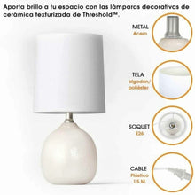 Cargar imagen en el visor de la galería, Set De 2 Mini Lámpara De Cerámica Texturizada Threshold White
